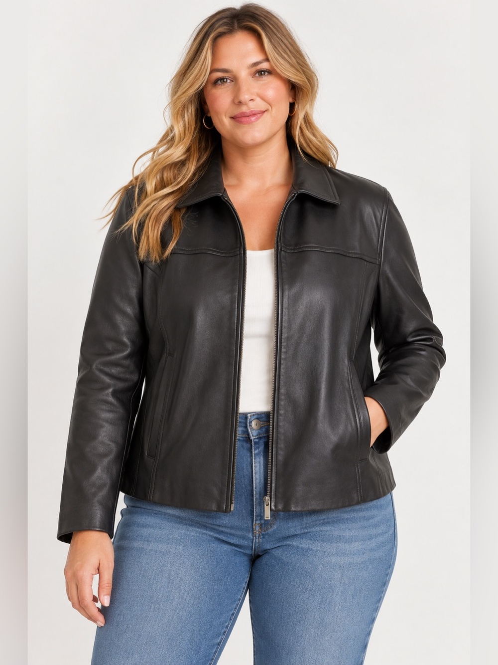 Avanti New York Black Leather Jacket